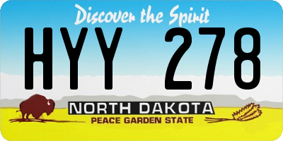 ND license plate HYY278
