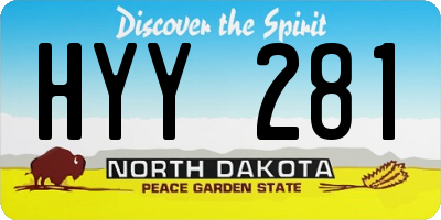 ND license plate HYY281