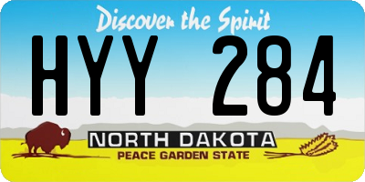 ND license plate HYY284
