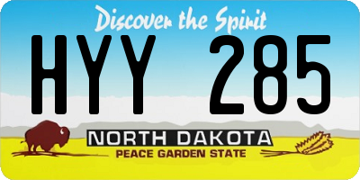 ND license plate HYY285