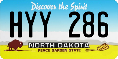 ND license plate HYY286
