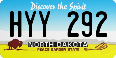 ND license plate HYY292