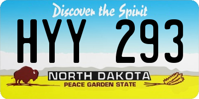 ND license plate HYY293