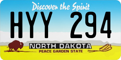 ND license plate HYY294