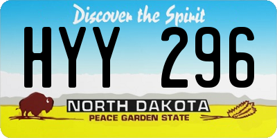 ND license plate HYY296