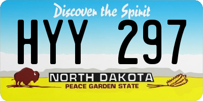 ND license plate HYY297