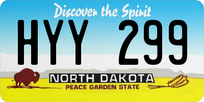 ND license plate HYY299