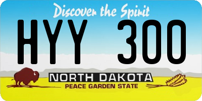 ND license plate HYY300