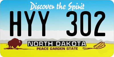 ND license plate HYY302