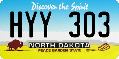 ND license plate HYY303