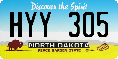 ND license plate HYY305