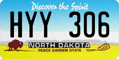 ND license plate HYY306