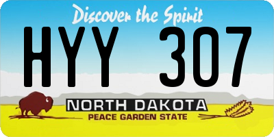 ND license plate HYY307