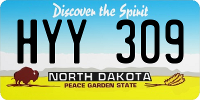 ND license plate HYY309