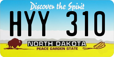 ND license plate HYY310
