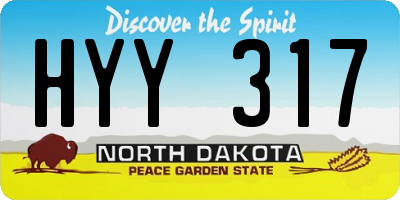 ND license plate HYY317