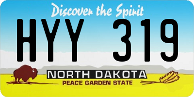 ND license plate HYY319