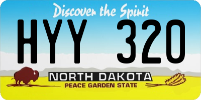 ND license plate HYY320