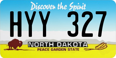 ND license plate HYY327