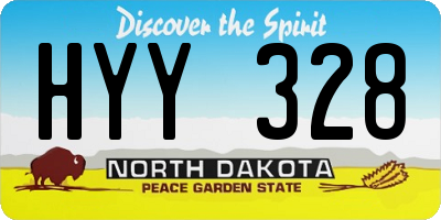 ND license plate HYY328