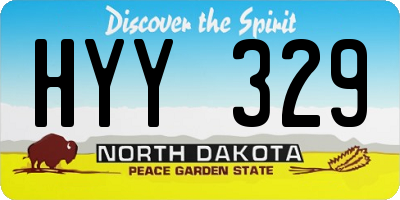 ND license plate HYY329