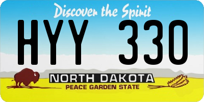 ND license plate HYY330