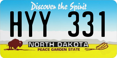 ND license plate HYY331