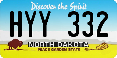 ND license plate HYY332