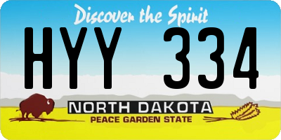 ND license plate HYY334