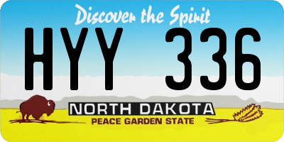ND license plate HYY336