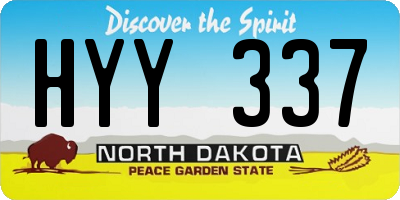 ND license plate HYY337
