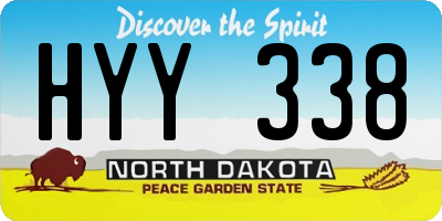 ND license plate HYY338