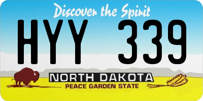 ND license plate HYY339