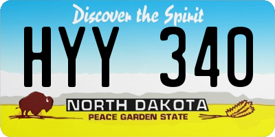 ND license plate HYY340