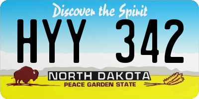 ND license plate HYY342