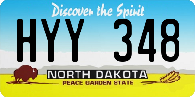 ND license plate HYY348