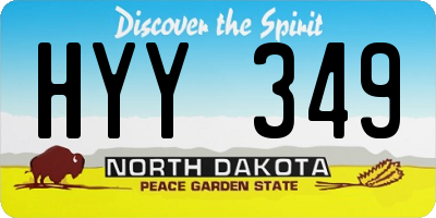 ND license plate HYY349
