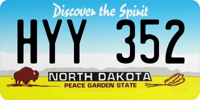ND license plate HYY352
