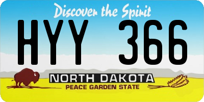 ND license plate HYY366
