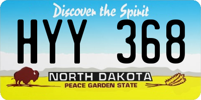 ND license plate HYY368