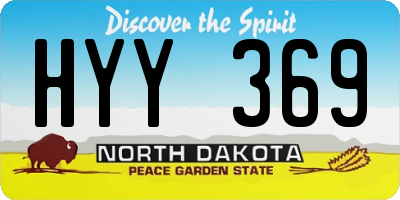 ND license plate HYY369