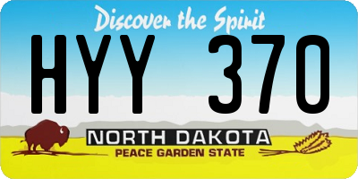ND license plate HYY370
