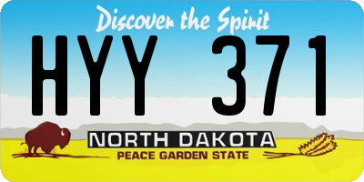 ND license plate HYY371