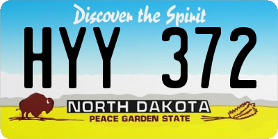 ND license plate HYY372