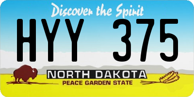ND license plate HYY375