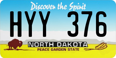 ND license plate HYY376