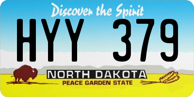 ND license plate HYY379