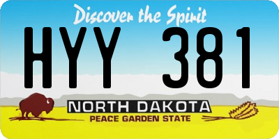ND license plate HYY381