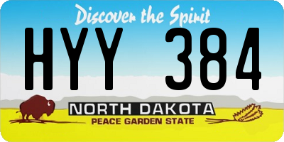 ND license plate HYY384