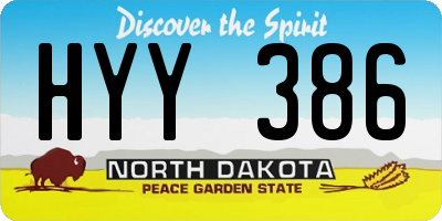 ND license plate HYY386